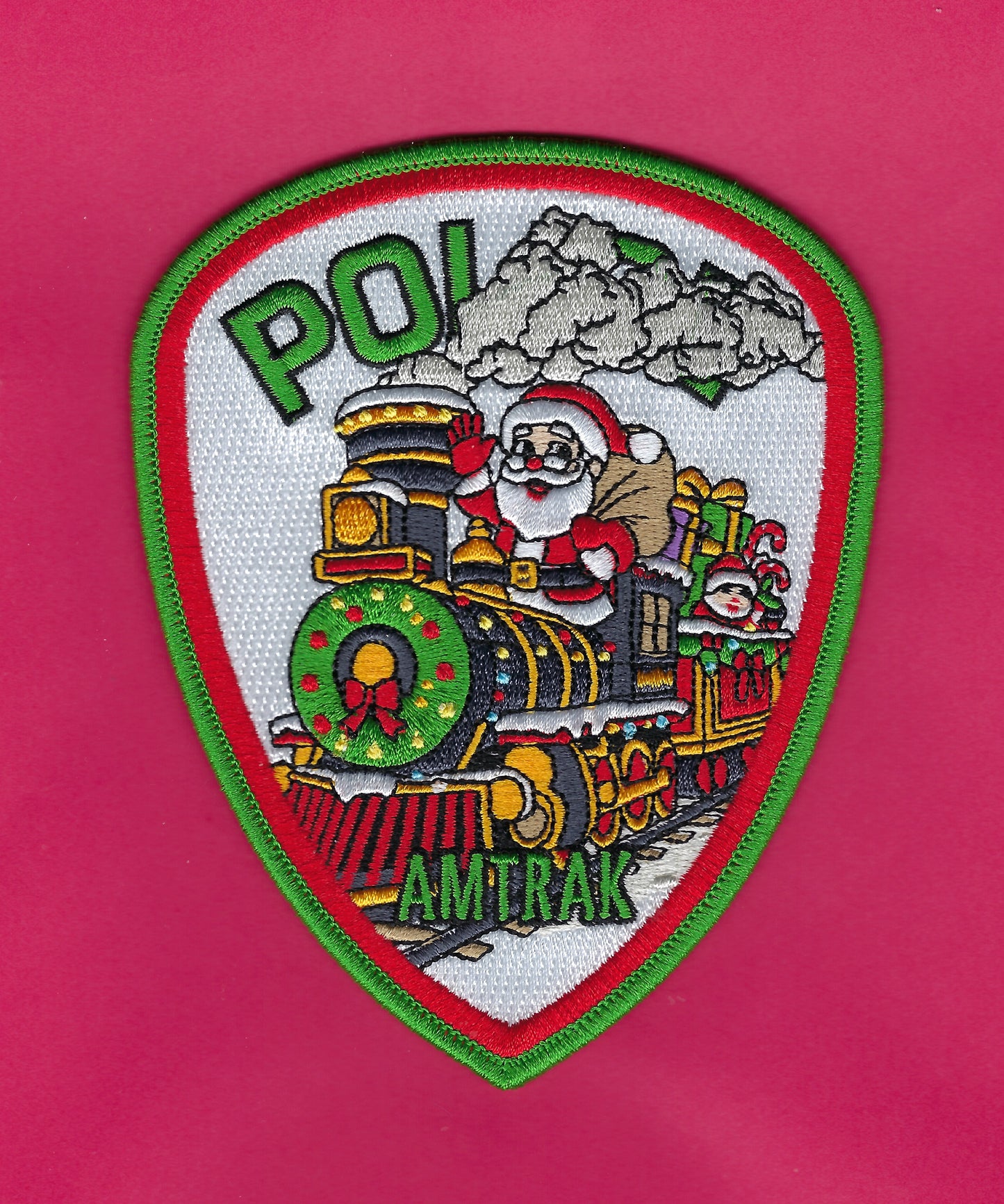 AMTRAK RAILROAD POLICE DEPARTMENT EMBROIDERED CHRISTMAS PATCH