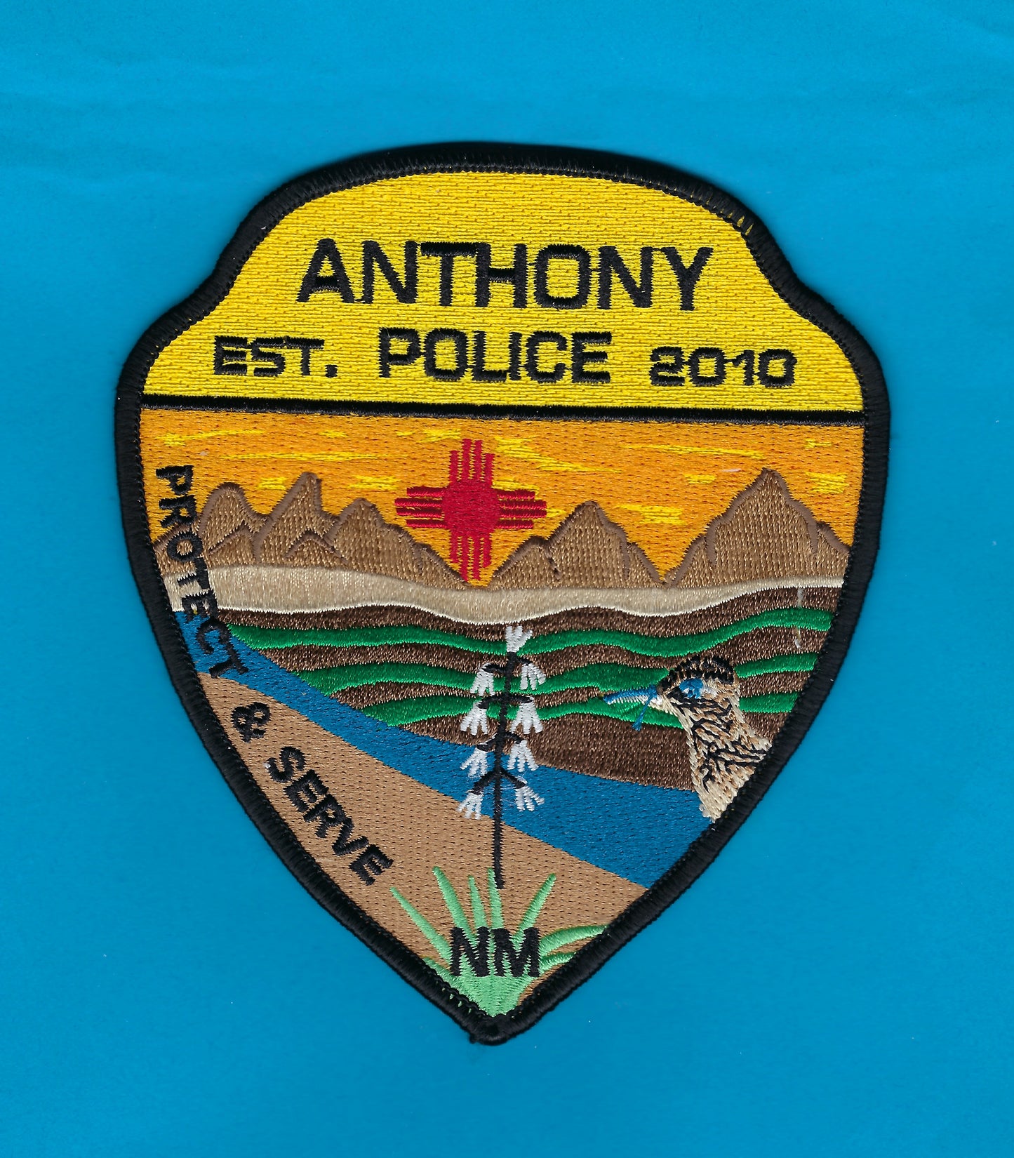 ANTHONY, NEW MEXICO POLICE DEPARTMENT 5-INCH EMBROIDERED PATCH BY PUBLIC SAFETY COLLECTIBLES.