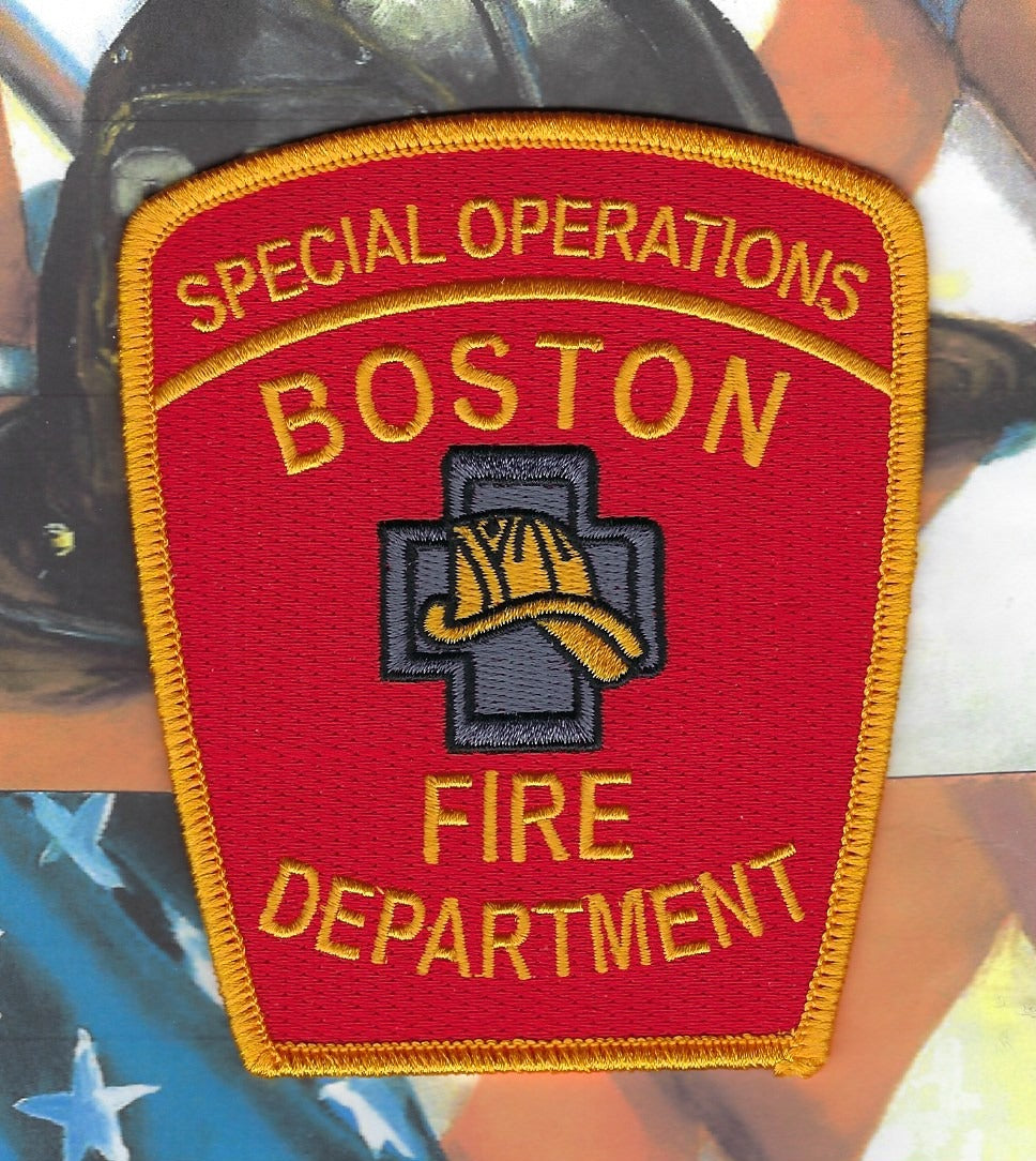 BOSTON, MASSACHUSETTS FIRE DEPT (BFD) 'SPECIAL OPERATIONS DIVISION' EMBROIDERED PATCH BY EAGLE EMBLEMS.