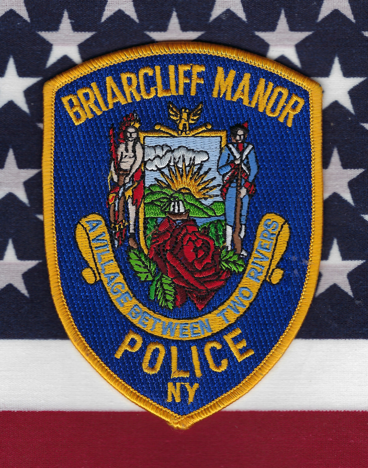 BRIARCLIFF MANOR, NEW YORK (WESTCHESTER COUNTY) POLICE DEPT EMBROIDERED PATCH.