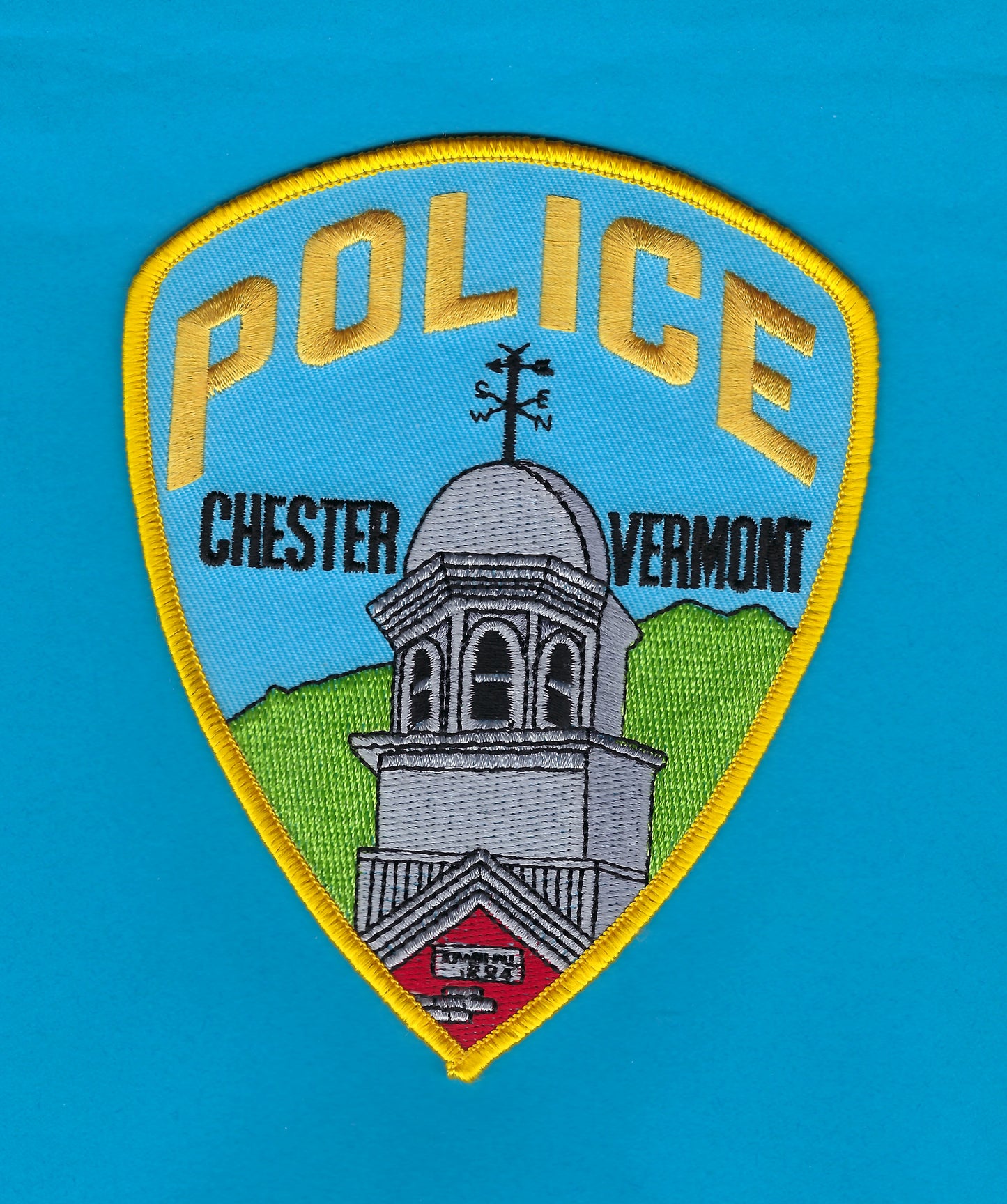CHESTER, VERMONT POLICE DEPARTMENT 5-INCH EMBROIDERED PATCH BY PUBLIC SAFETY COLLECTIBLES.