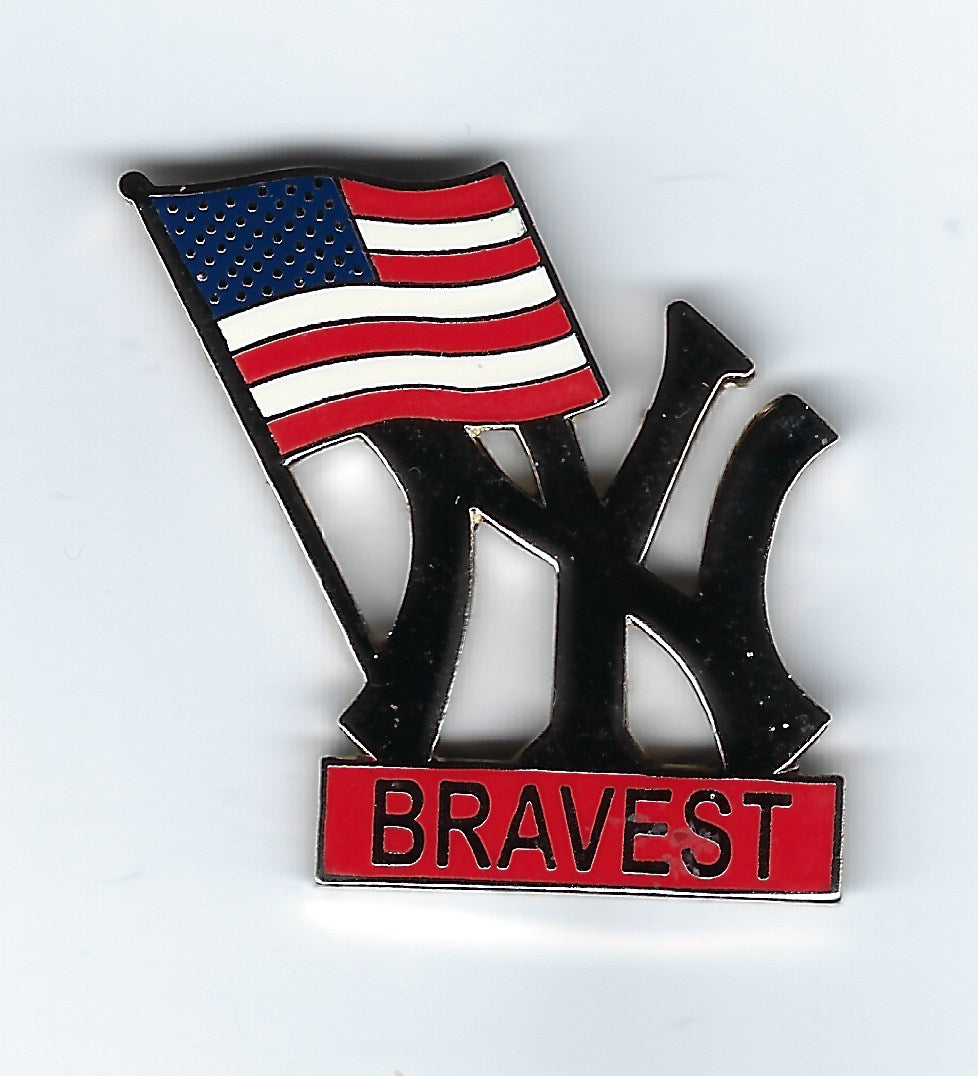 NEW YORK CITY FIRE DEPARTMENT (FDNY) NEW YORK YANKEES 1.25 INCH TRIBUTE PIN BY PUBLIC SAFETY COLLECTIBLES.