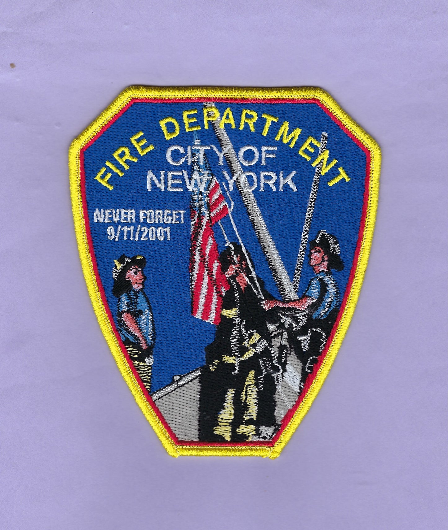 NEW YORK CITY FIRE DEPARTMENT (FDNY) 'TUNNEL TO TOWERS' LIMITED EDITION 9-11-01 COMMEMORATIVE 4.75 INCH EMBROIDERED PATCH BY UNDERDOG PATCH DESIGNS