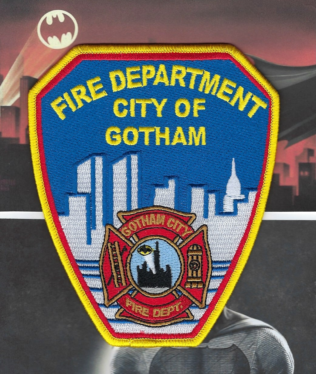 GOTHAM CITY ( BATMAN MOVIES ) FIRE DEPT EMBROIDERED PATCH BY PUBLIC SAFETY COLLECTIBLES.