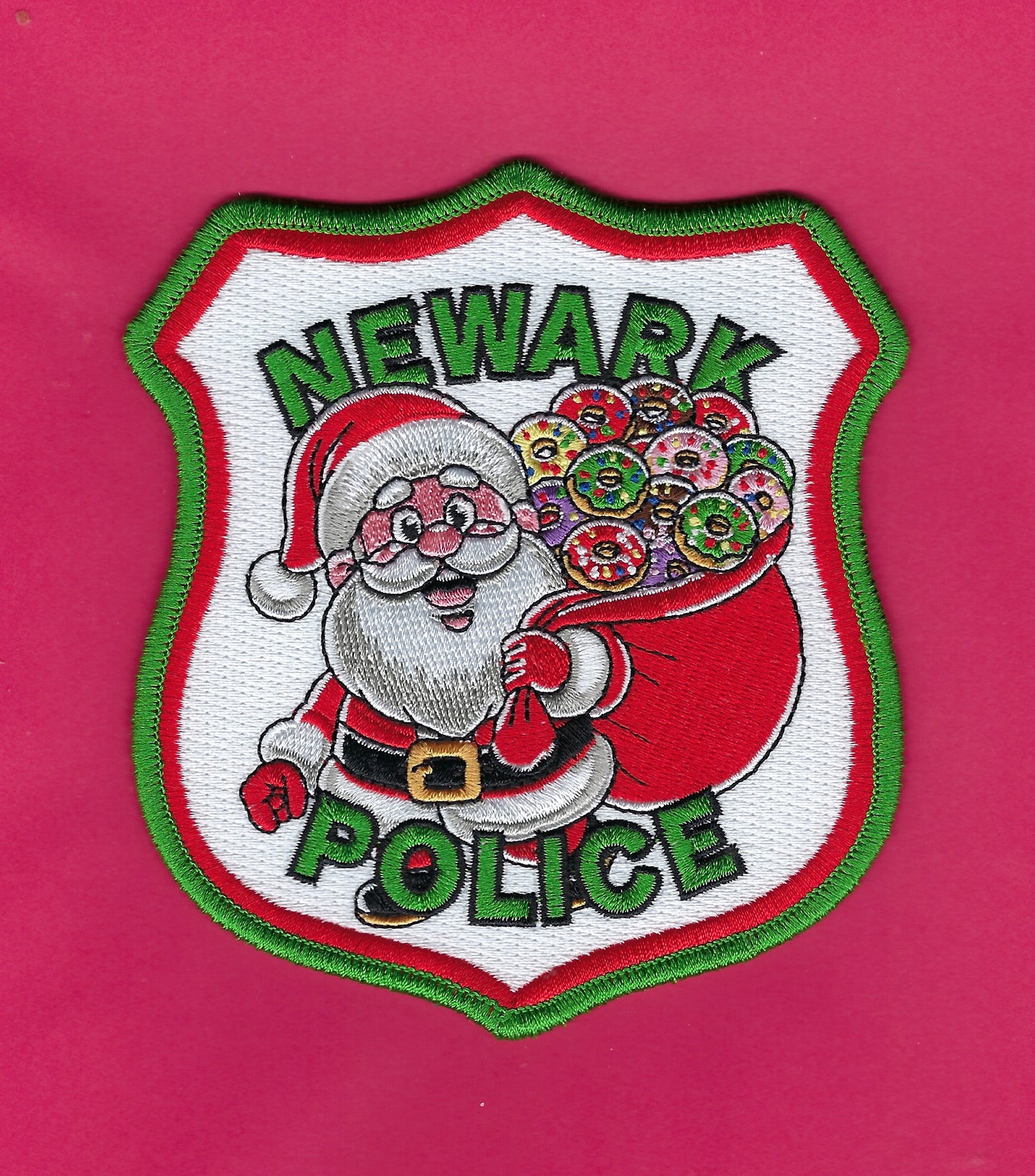NEWARK, NEW JERSEY POLICE DEPARTMENT EMBROIDERED CHRISTMAS PATCH