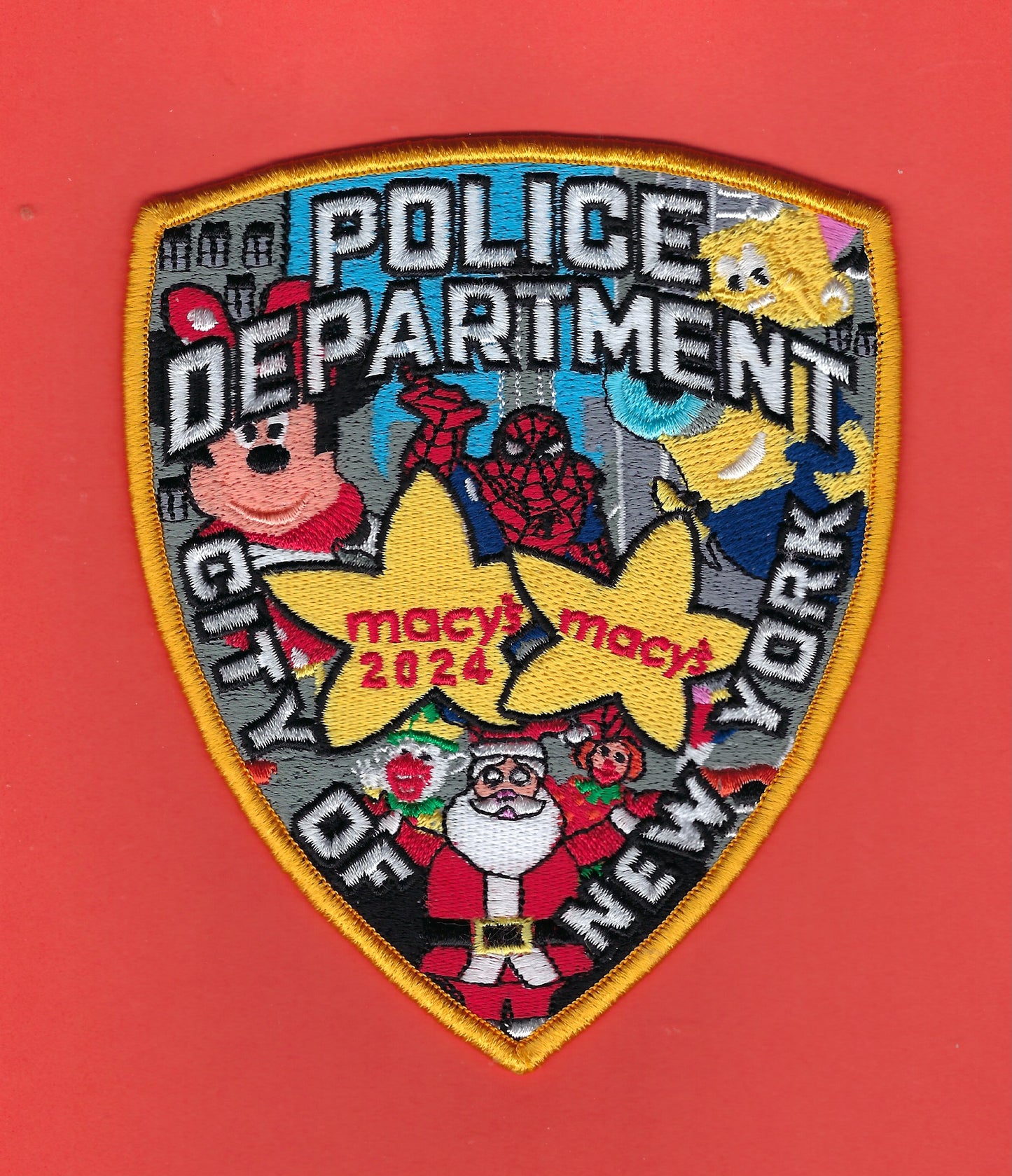 NEW YORK CITY POLICE DEPARTMENT (NYPD) MACY's 2024 THANKSGIVING PARADE EMBROIDERED HOLIDAY PATCH