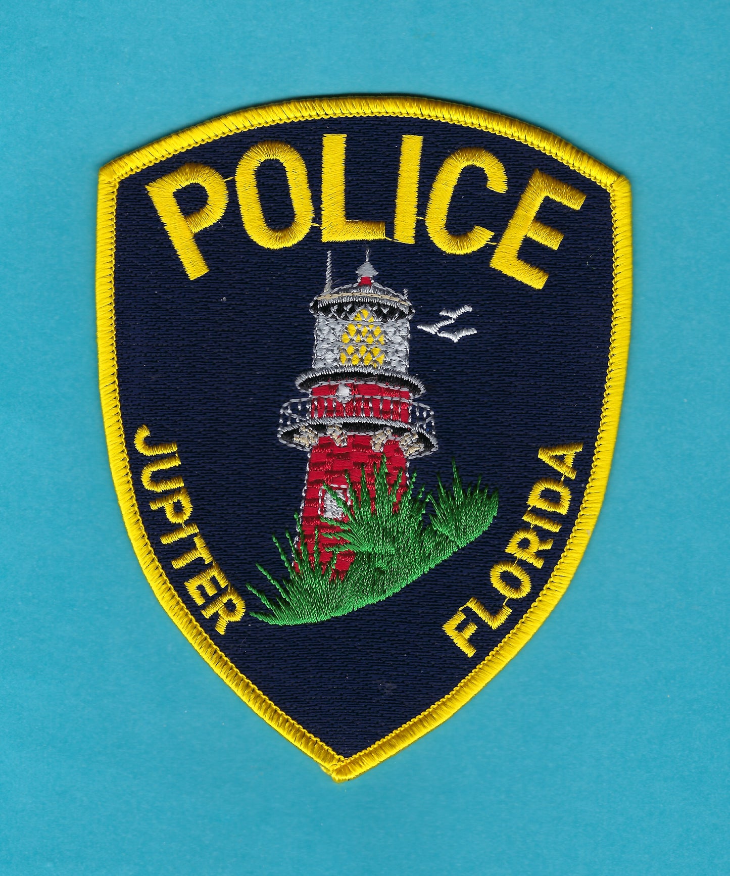 JUPITER, FLORIDA POLICE DEPARTMENT 5-INCH EMBROIDERED PATCH BY PUBLIC SAFETY COLLECTIBLES.