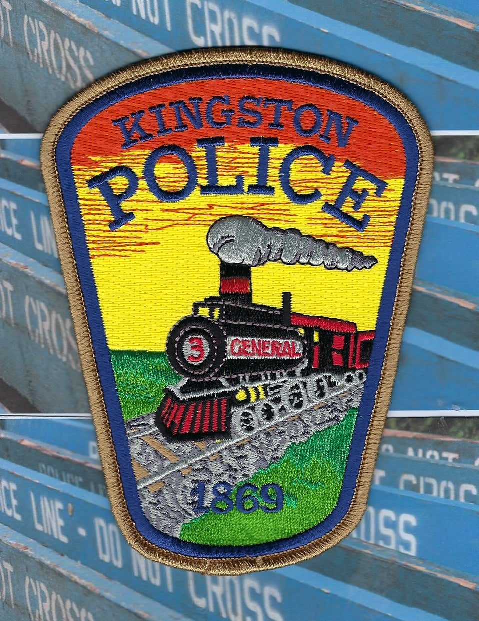 KINGSTON, GEORGIA POLICE DEPT EMBROIDERED PATCH BY PUBLIC SAFETY COLLECTIBLES.