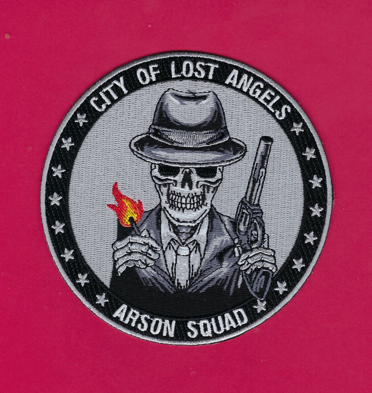 LOS ANGELES CITY, CALIFORNIA FIRE DEPARTMENT 'ARSON SQUAD' EMBROIDERED PATCH BY EAGLE EMBLEMS.