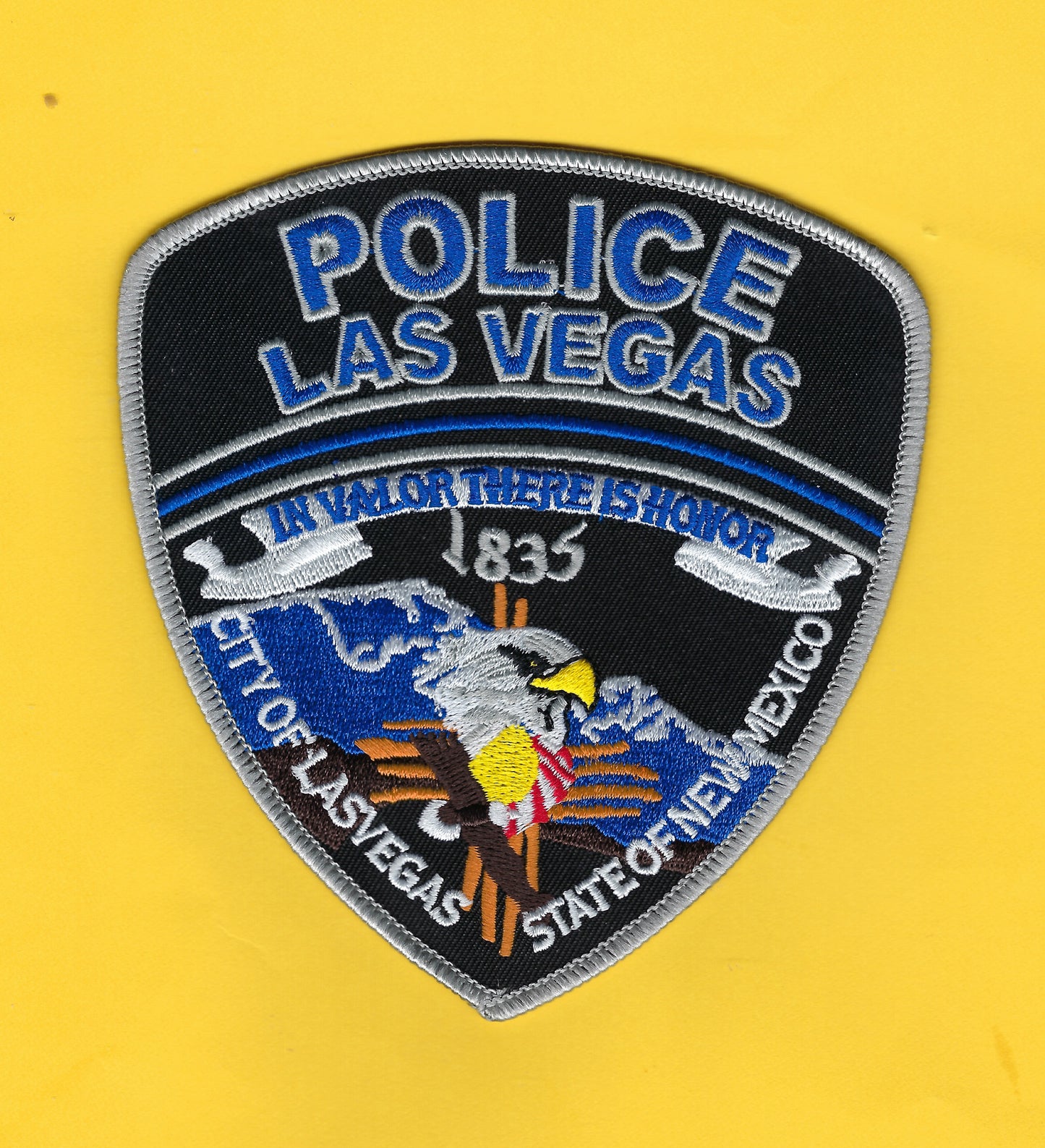 LAS VEGAS, NEW MEXICO POLICE DEPARTMENT 5-INCH EMBROIDERED PATCH BY PUBLIC SAFETY COLLECTIBLES.