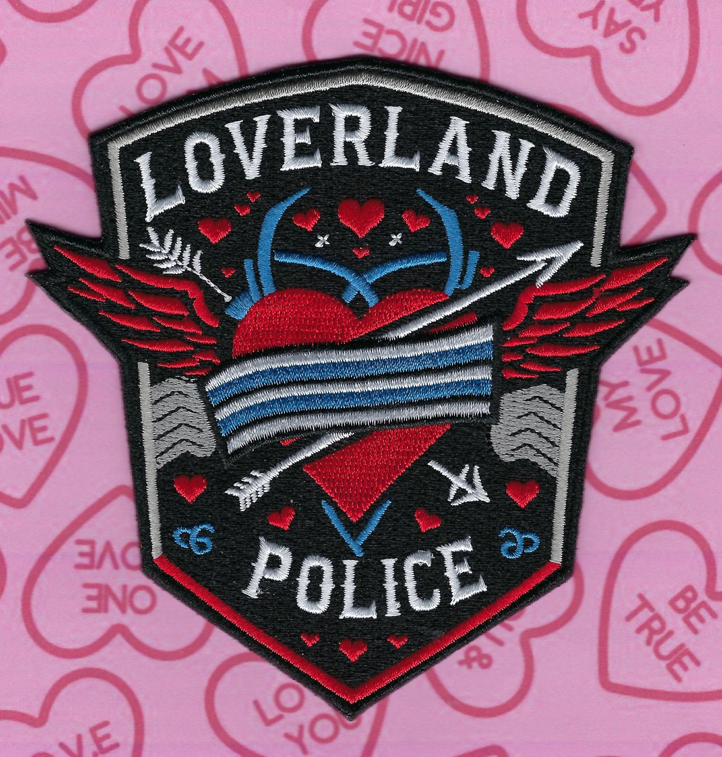 LOVERLAND POLICE (VALENTINE'S DAY) DEPARTMENT EMBROIDERED PATCH BY GHOST PATCH ENTERPRISES