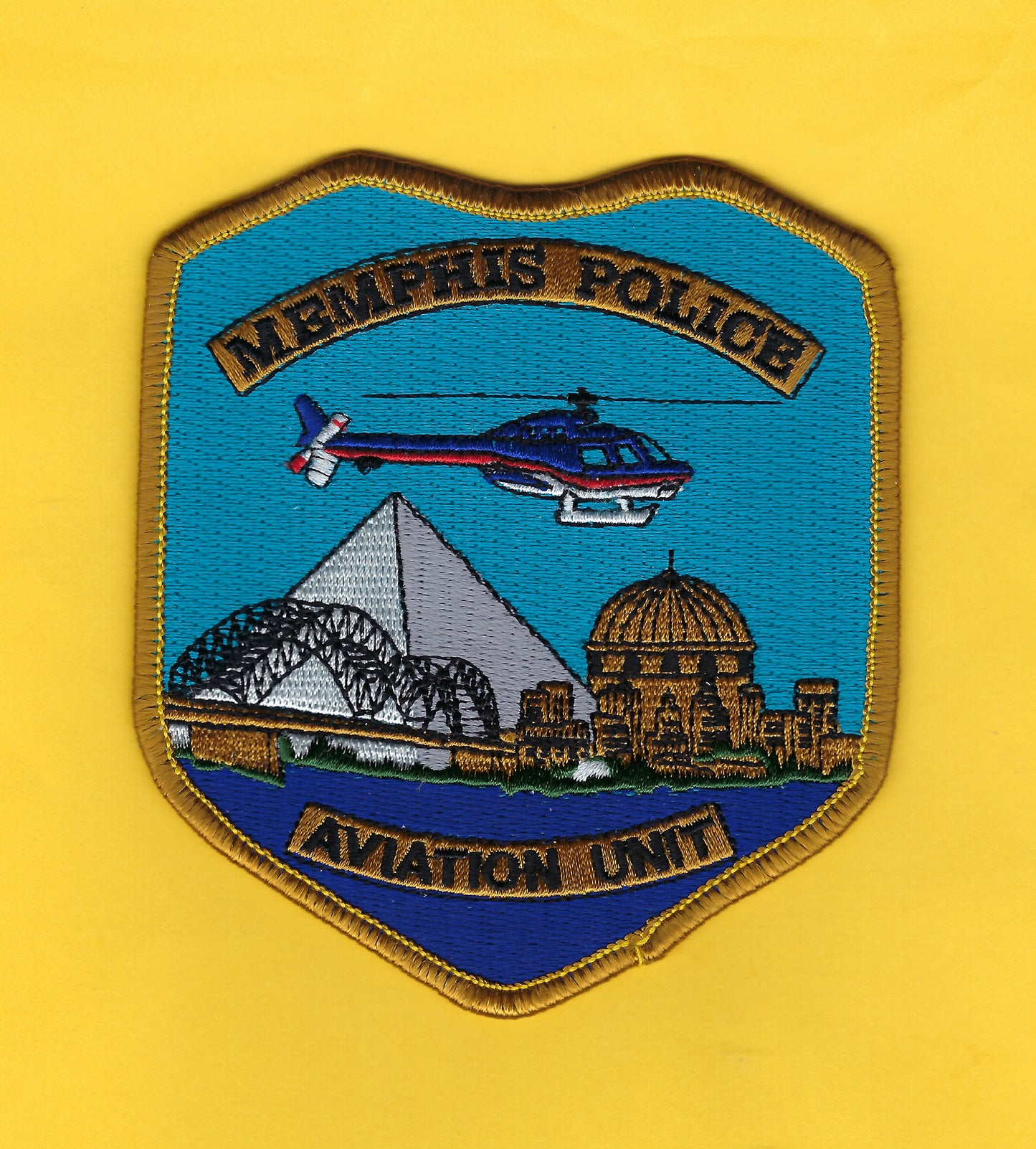 MEMPHIS, TENNESSEE POLICE DEPARTMENT AVIATION UNIT 4.25 INCH EMBROIDERED PATCH BY PUBLIC SAFETY COLLECTIBLES.