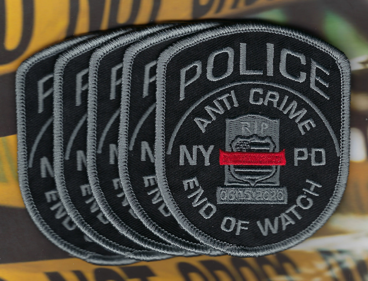 NEW YORK CITY POLICE DEPARTMENT (NYPD) 'ANTI CRIME UNIT'(ACU) EMBROIDERED PATCHES' DESIGNED AND PRODUCED BY PUBLIC SAFETY COLLECTIBLES.