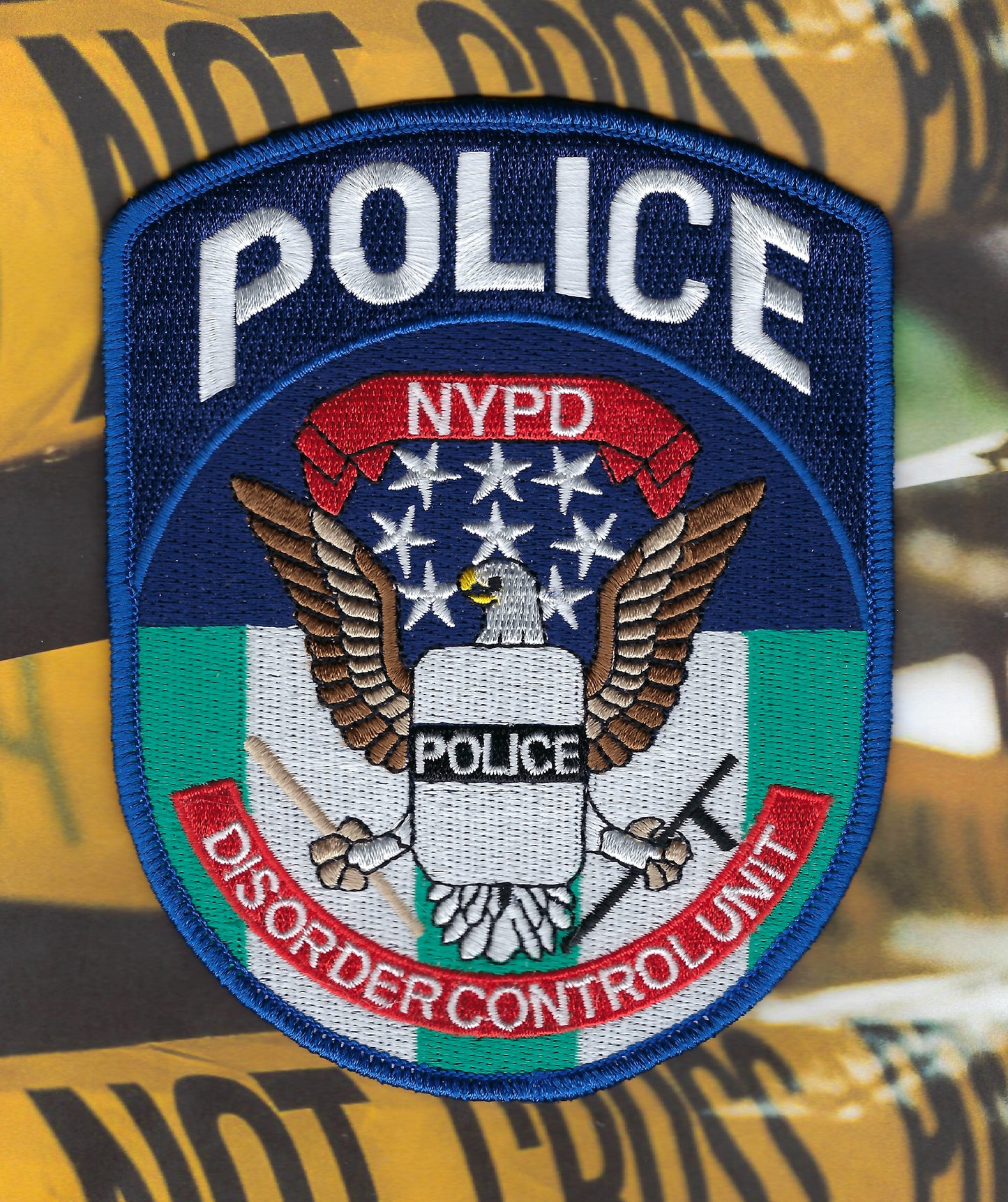 NEW YORK CITY POLICE DEPARTMENT (NYPD) DISORDER CONTROL UNIT (DCU) EMBROIDERED PATCH B BY PUBLIC SAFETY COLLECTIBLES.