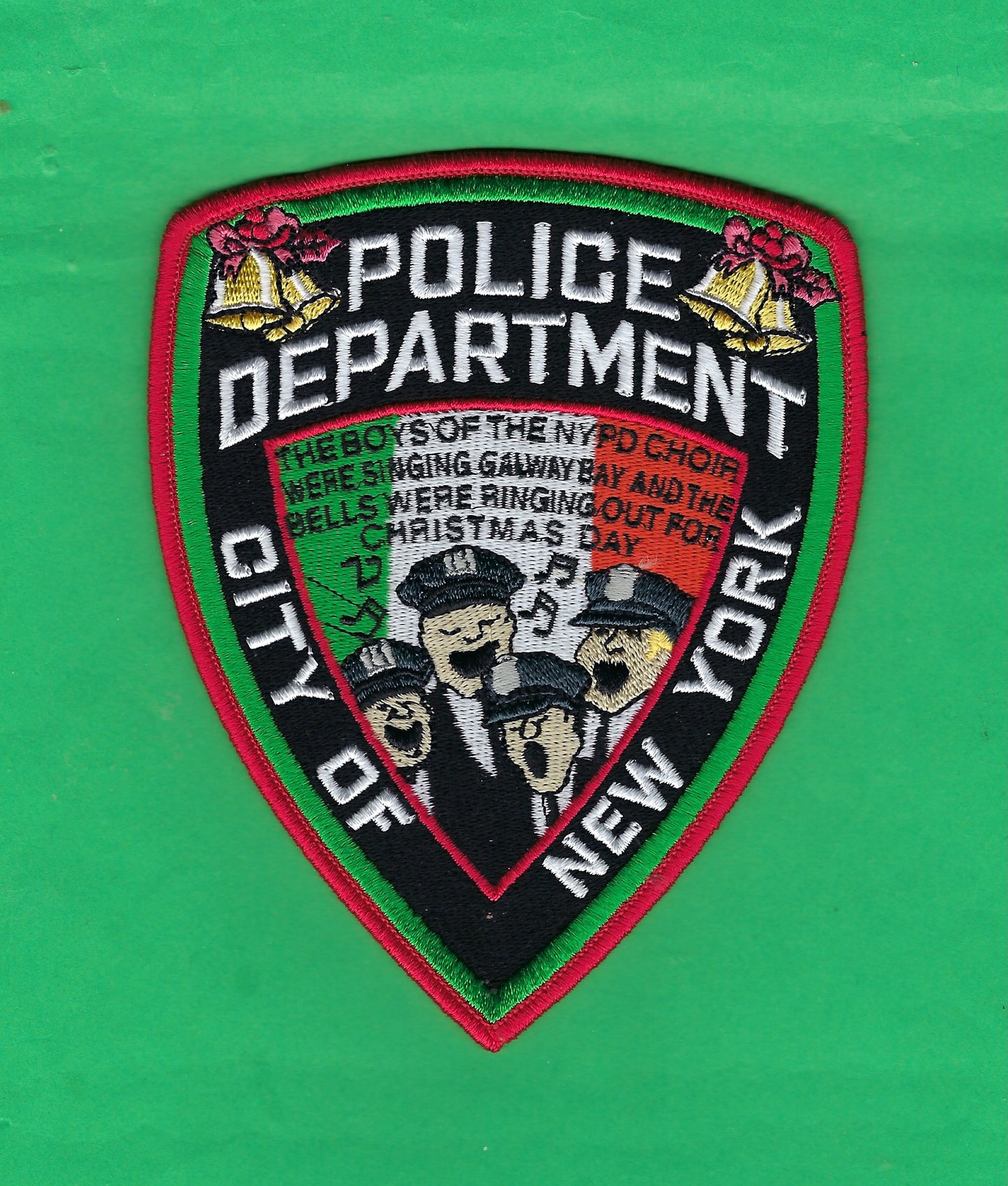 NEW YORK CITY POLICE DEPARTMENT IRISH CHRISTMAS PATCH