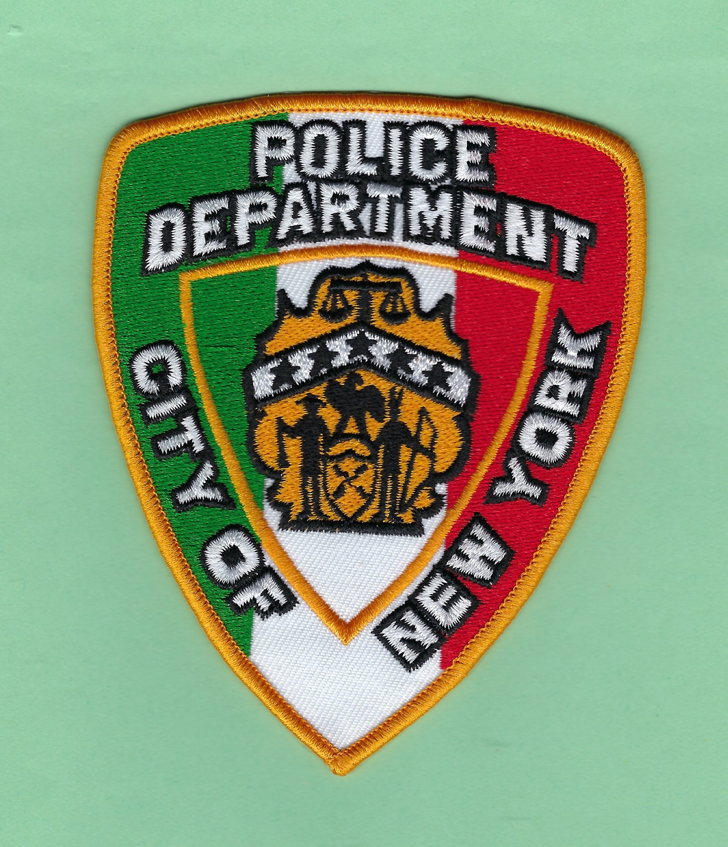 NEW YORK CITY POLICE DEPARTMENT (NYPD) 'ITALIAN-AMERICAN' POLICE OFFICER EMBROIDERED PATCH BY PUBLIC SAFETY COLLECTIBLES.