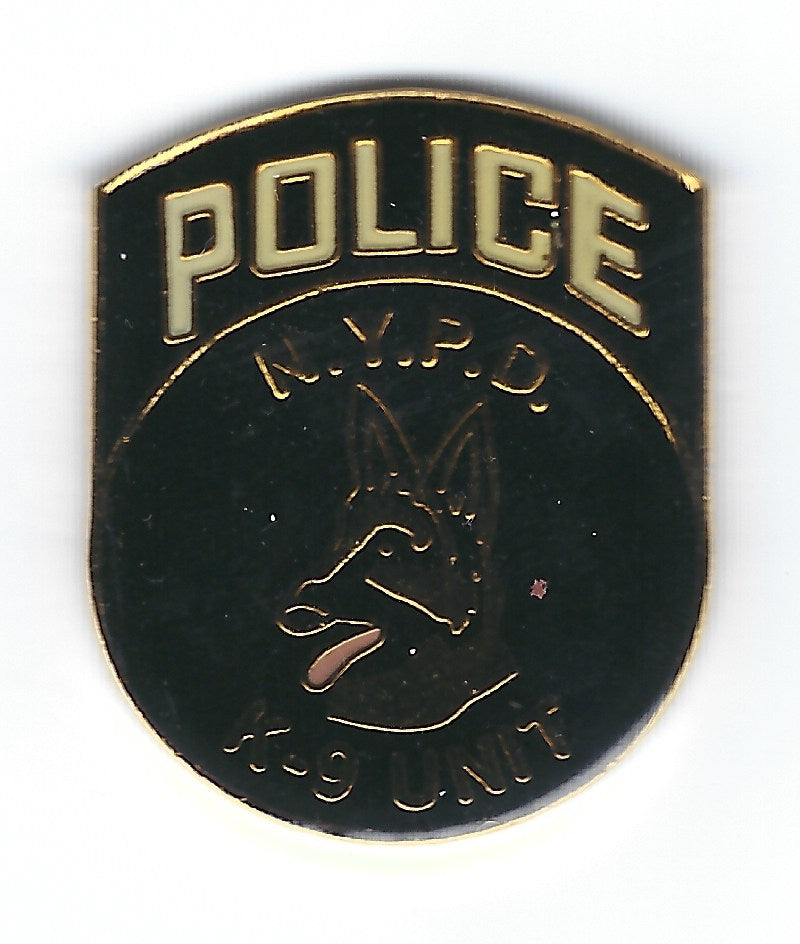 NEW YORK CITY POLICE DEPARTMENT (NYPD) 1.25 INCH 'K-9 UNIT' PIN BY PUBLIC SAFETY COLLECTIBLES.
