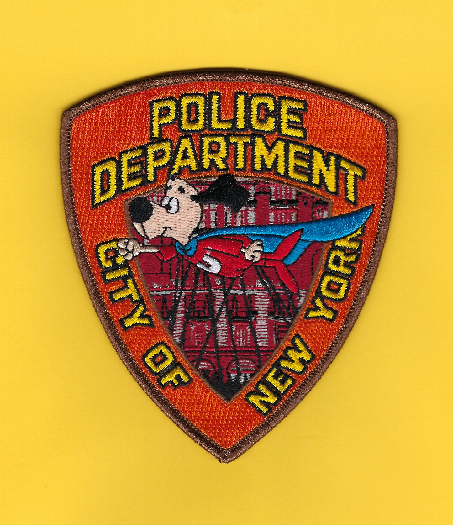 NEW YORK CITY POLICE DEPARTMENT (NYPD) MACY's 2024 THANKSGIVING PARADE UNDERDOG BALLOON EMBROIDERED PATCH