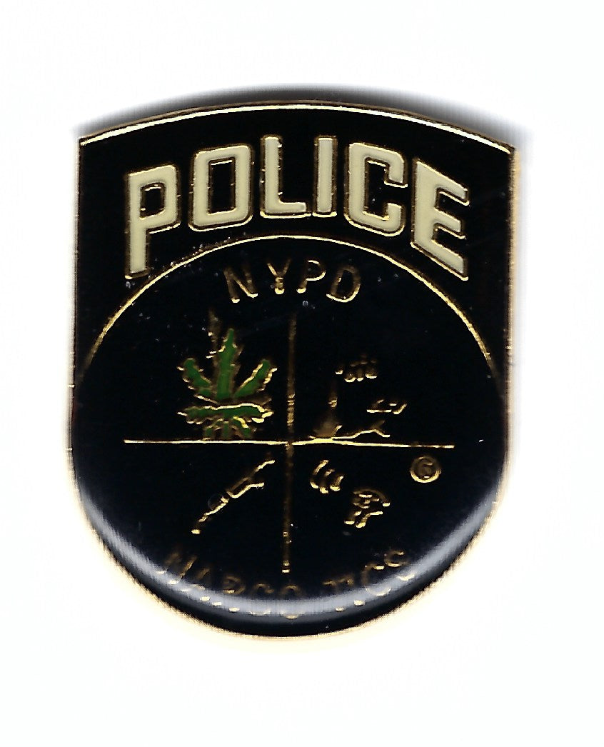 NEW YORK CITY POLICE DEPARTMENT (NYPD) 1.25 INCH 'NARCOTICS UNIT' PIN BY PUBLIC SAFETY COLLECTIBLES.
