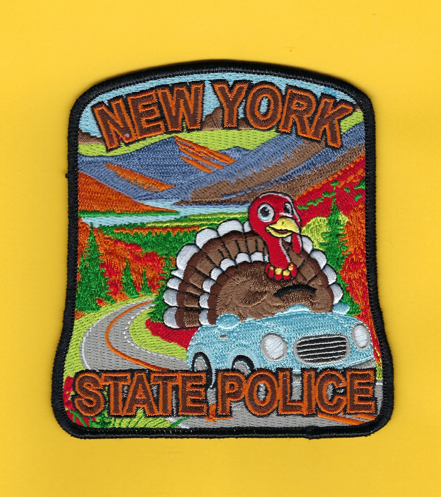 NEW YORK STATE POLICE DEPARTMENT (NYSP) THANKSGIVING PATCH BY GHOST PATCH ENTERPRISES.