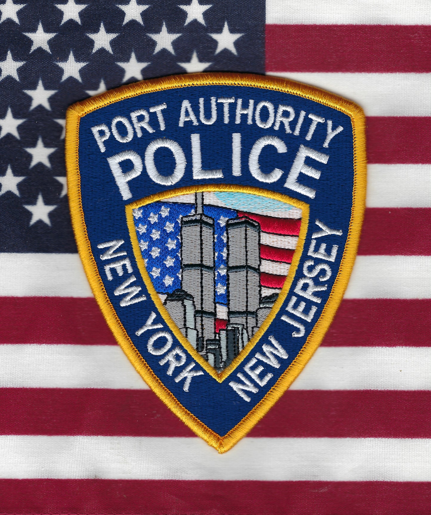 PORT AUTHORITY POLICE DEPT (PAPD) TUNNEL TO TOWERS LIMITED EDITION 9-11-01 COMMEMORATIVE 6-INCH PATCH BY UNDERDOG PATCH DESIGNS