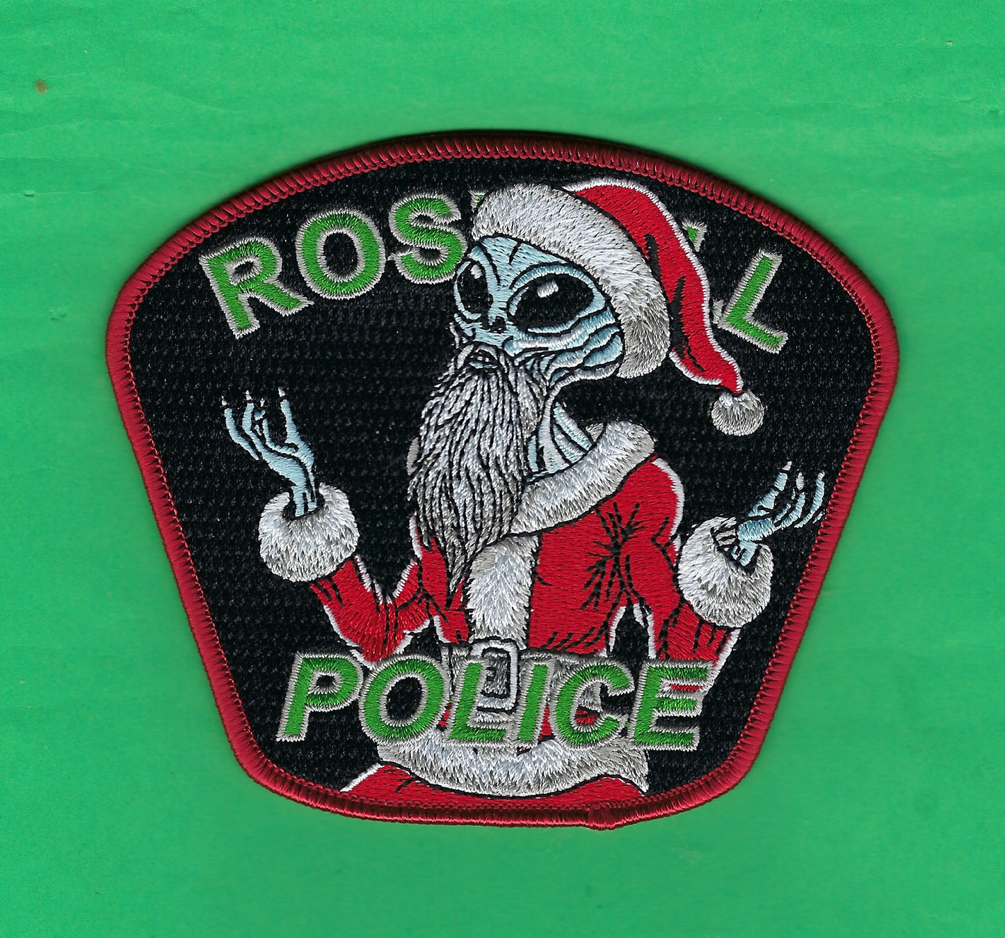 ROSWELL, NEW MEXICO POLICE POLICE DEPARTMENT EMBROIDERED CHRISTMAS PATCH