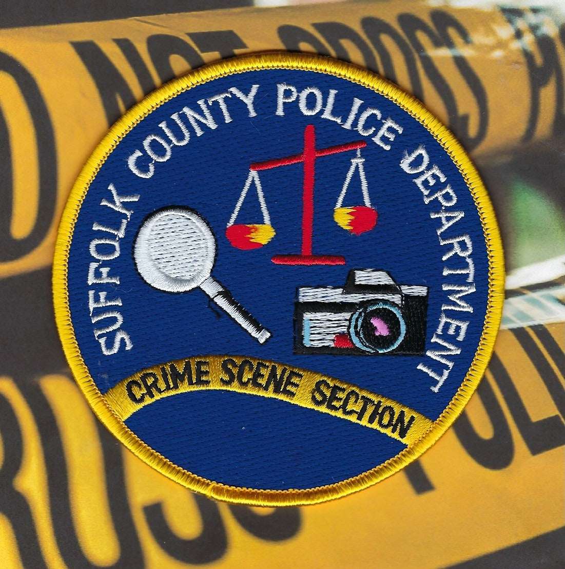 SUFFOLK COUNTY, NEW YORK POLICE DEPT (SCPD) 'CRIME SCENE SECTION' EMBROIDERED PATCH.