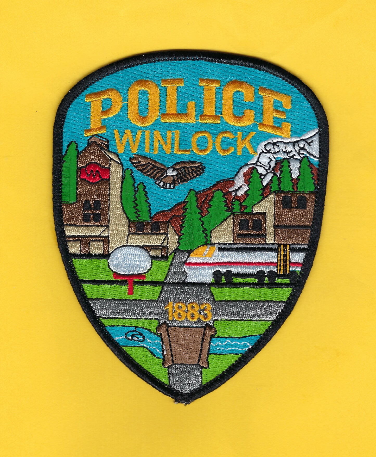 WINLOCK, WASHINGTON POLICE DEPARTMENT 5-INCH EMBROIDERED PATCH BY PUBLIC SAFETY COLLECTIBLES.
