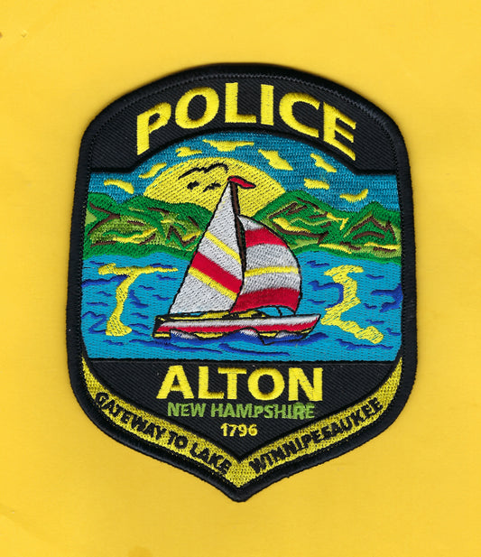 ALTON, NEW HAMPSHIRE POLICE DEPARTMENT 5-INCH EMBROIDERED PATCH BY PUBLIC SAFETY COLLECTIBLES.