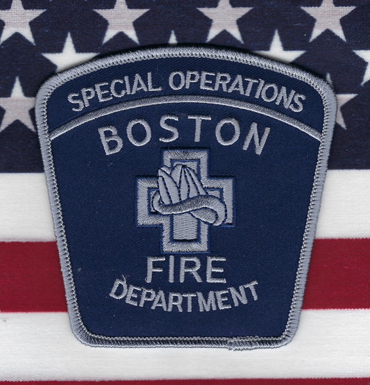 BOSTON, MASSACHUSETTS FIRE DEPARTMENT (BFD) 'SPECIAL OPERATIONS DIVISION' EMBROIDERED PATCH BY EAGLE EMBLEMS.