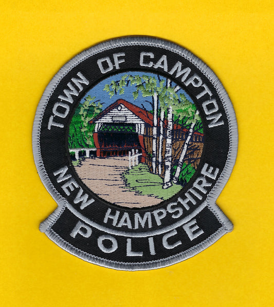 CAMPTON, NEW HAMPSHIRE POLICE DEPARTMENT 4.25 INCH EMBROIDERED PATCH BY PUBLIC SAFETY COLLECTIBLES.