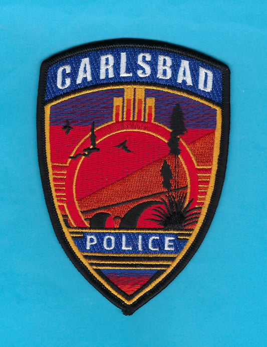 CARLSBAD, NEW MEXICO POLICE DEPARTMENT 5-INCH EMBROIDERED PATCH BY PUBLIC SAFETY COLLECTIBLES.