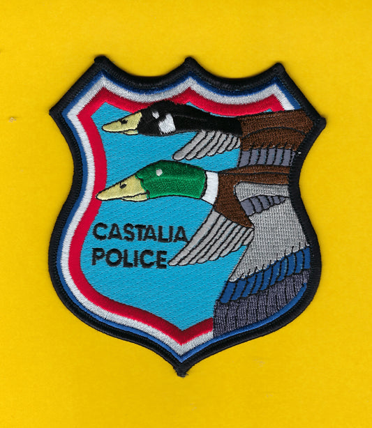CASTALIA, OHIO POLICE DEPARTMENT 4.5 INCH EMBROIDERED PATCH BY PUBLIC SAFETY COLLECTIBLES.