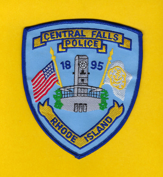 CENTRAL FALLS, RHODE ISLAND POLICE DEPARTMENT 5-INCH EMBROIDERED PATCH BY PUBLIC SAFETY COLLECTIBLES.