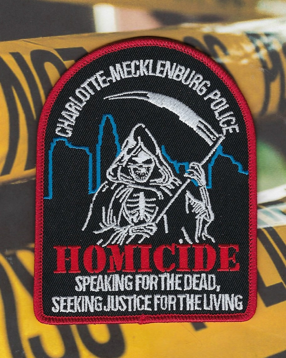 CHARLOTTE-MECKLENBURG POLICE DEPT HOMICIDE UNIT EMBROIDERED PATCH BY PUBLIC SAFETY COLLECTIBLES.