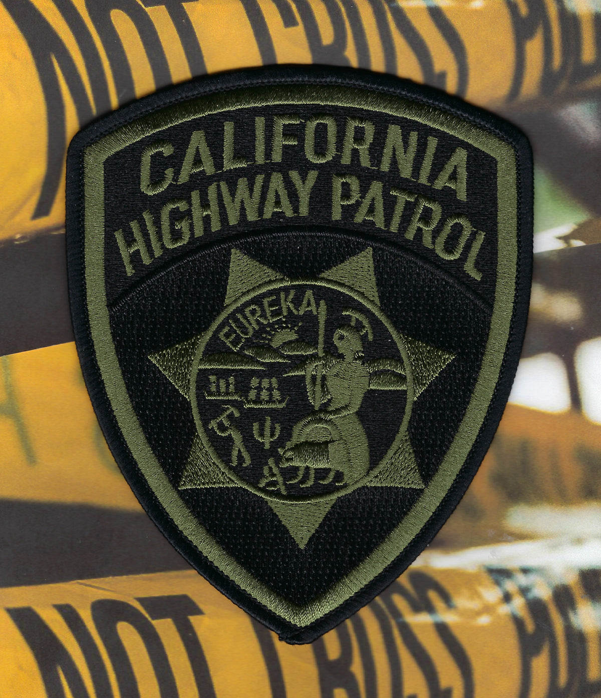 CALIFORNIA HIGHWAY PATROL SUBDUED TACTICAL EMBROIDERED PATCH.