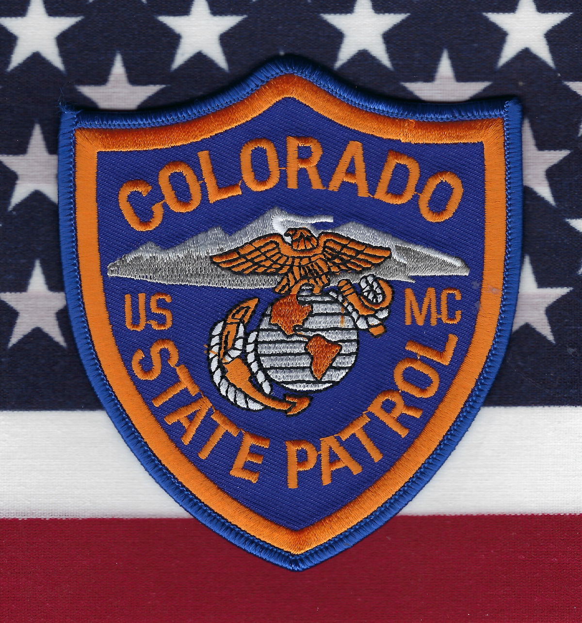 COLORADO STATE PATROL TROOPER 'UNITED STATES MARINE CORPS' EMBROIDERED PATCH BY PUBLIC SAFETY COLLECTIBLES.