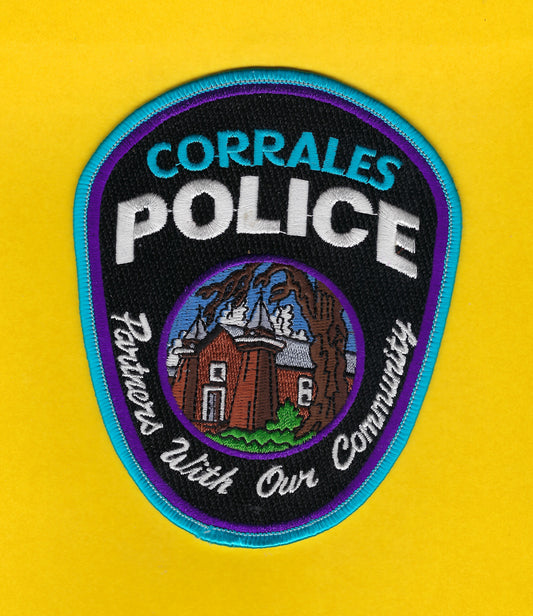 CORRALES, NEW MEXICO POLICE DEPARTMENT 5-INCH EMBROIDERED PATCH BY PUBLIC SAFETY COLLECTIBLES.