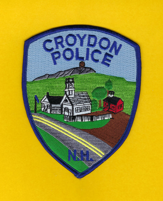 CROYDON, NEW HAMPSHIRE POLICE DEPARTMENT 5-INCH EMBROIDERED PATCH BY PUBLIC SAFETY COLLECTIBLES.