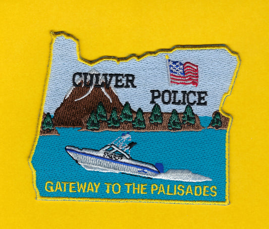 CULVER, OREGON POLICE DEPARTMENT 4-INCH x 3.5 INCH EMBROIDERED PATCH BY PUBLIC SAFETY COLLECTIBLES.