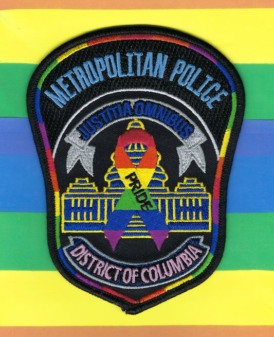 METROPOLITAN POLICE DEPARTMENT (DCPD) 'GAY PRIDE' EMBROIDERED PATCH BY THE EMBLEM AUTHORITY.