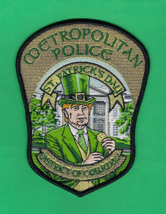 METROPOLITAN POLICE DEPARTMENT (DCPD) DONALD J. TRUMP EMBROIDERED PATCH BY GHOST PATCH ENTERPRISES.