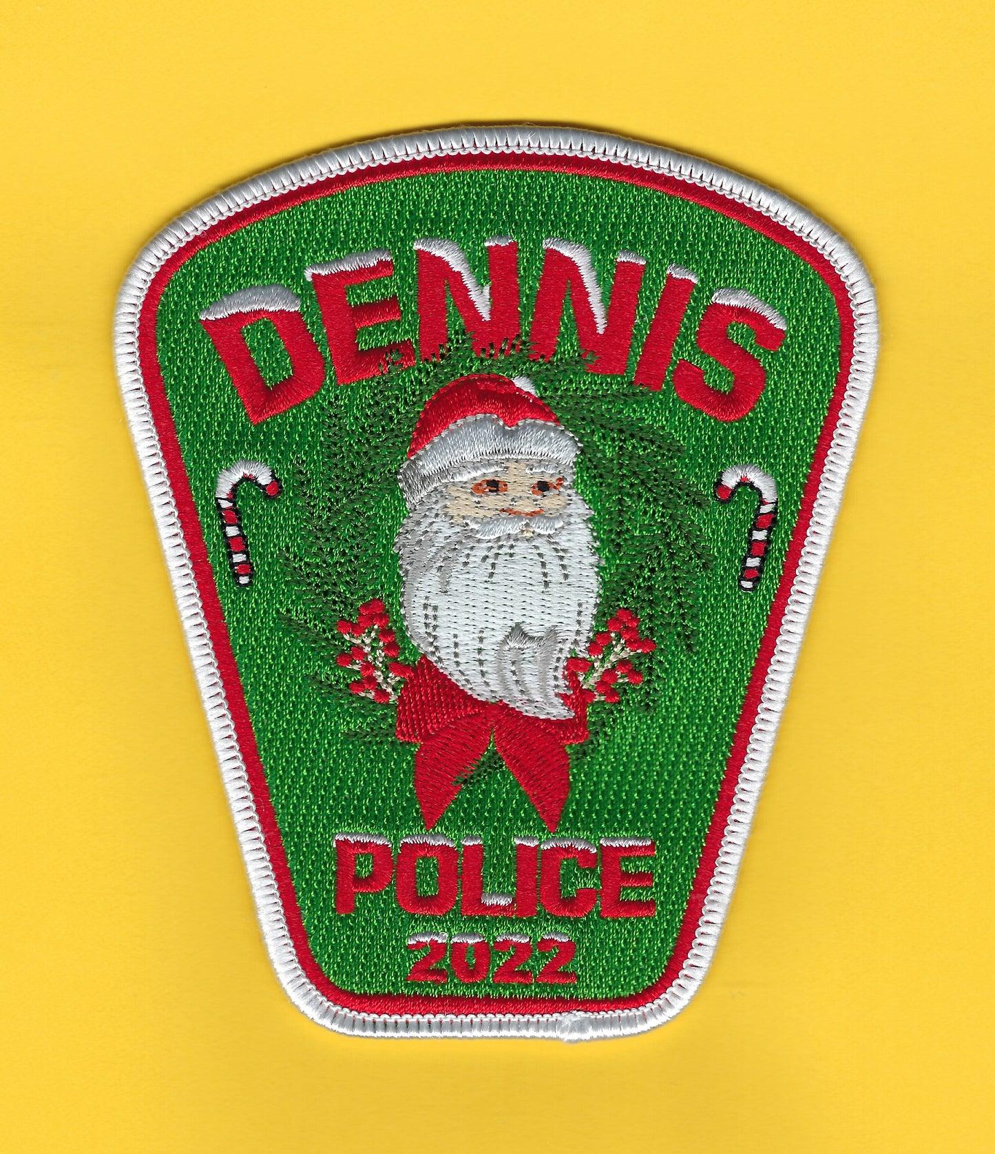 DENNIS, MASSACHUSETTS POLICE DEPARTMENT EMBROIDERED 2022 CHRISTMAS PATCH