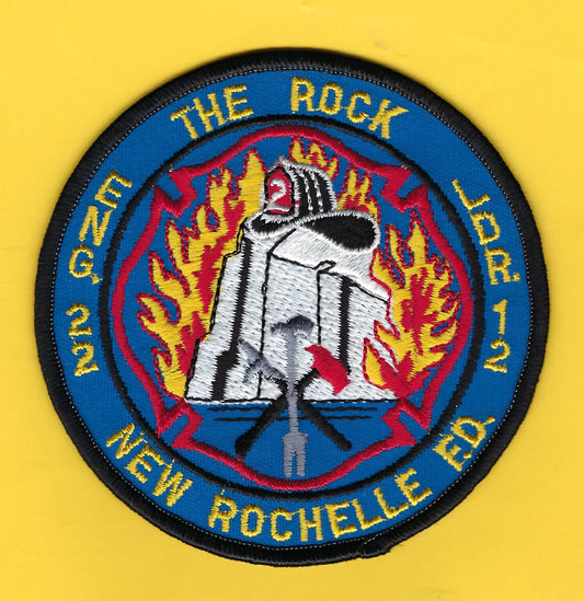 NEW ROCHELLE, NEW YORK (WESTCHESTER COUNTY) FIRE DEPARTMENT STATION 2 ( ENGINE 22 - LADDER 12 ) EMBROIDERED COMPANY PATCH BY PUBLIC SAFETY COLLECTIBLES.