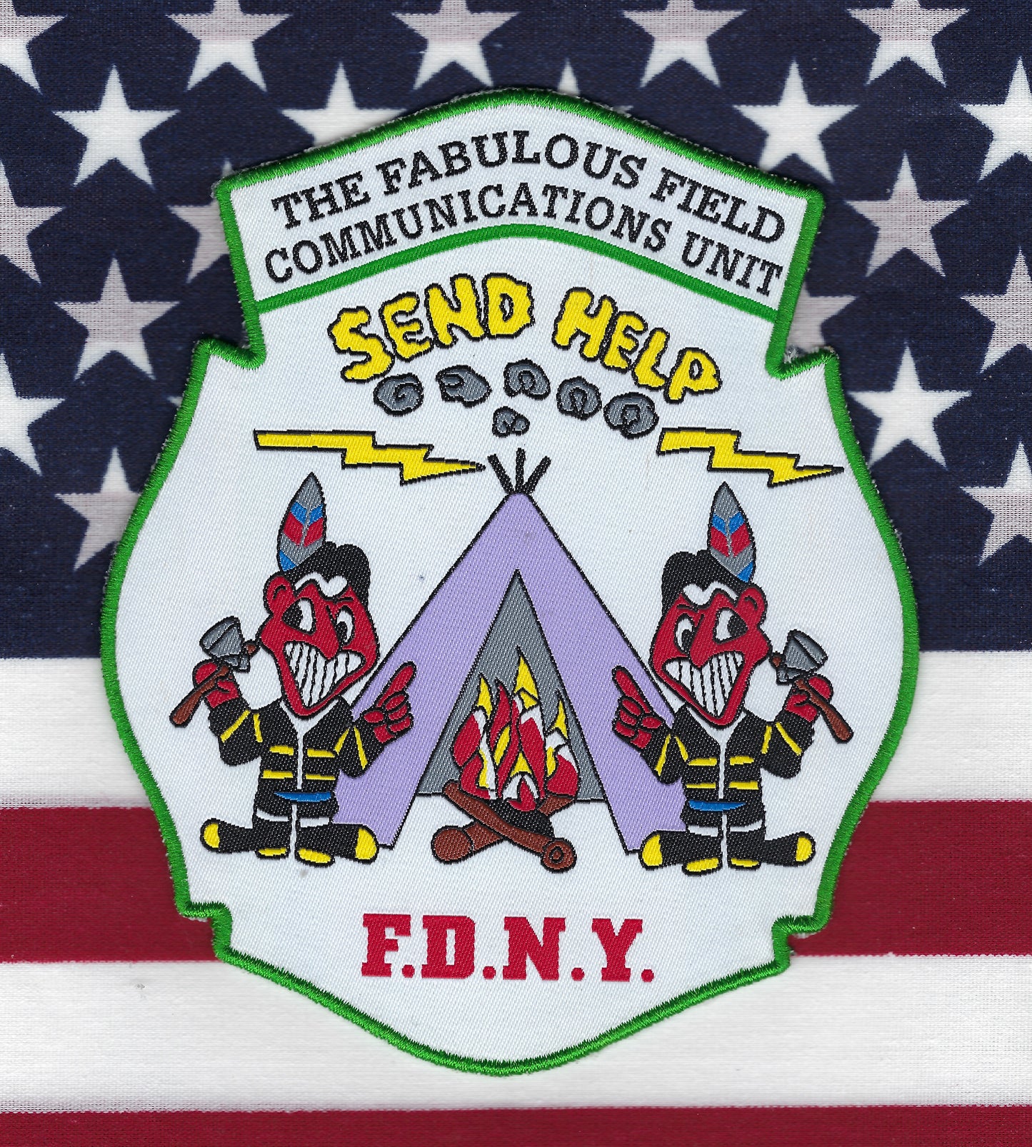 NEW YORK CITY FIRE DEPARTMENT (FDNY) 'FIELD COMMUNICATIONS UNIT' EMBROIDERED PATCH BY PUBLIC SAFETY COLLECTIBLES.