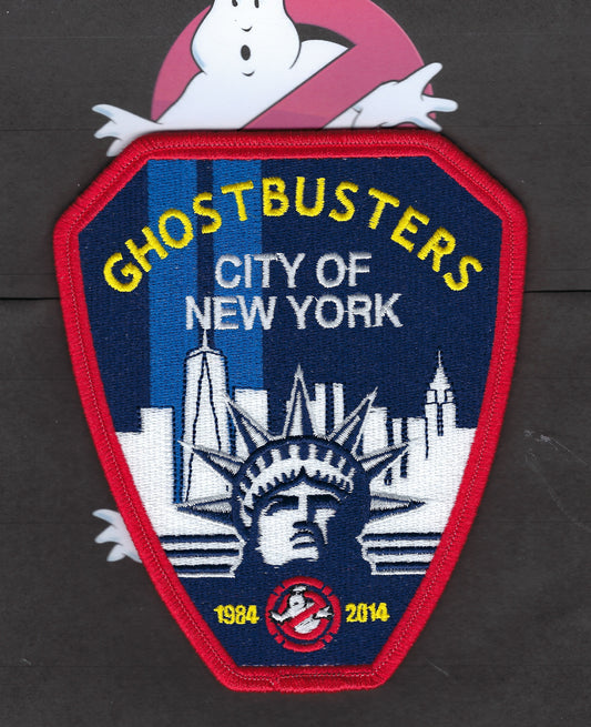 NEW YORK CITY FIRE DEPT (FDNY) 'GHOSTBUSTERS' EMBROIDERED TRIBUTE PATCH DESIGNED AND PRODUCED BY PUBLIC SAFETY COLLECTIBLES.
