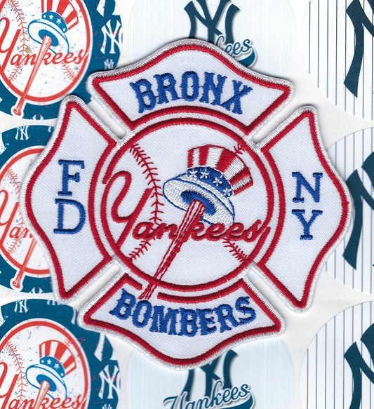 NEW YORK CITY FIRE DEPARTMENT (FDNY) NEW YORK YANKEES EMBROIDERED 'BRONX BOMBERS' PATCH BY PUBLIC SAFETY COLLECTIBLES.