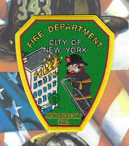 NEW YORK CITY FIRE DEPARTMENT (FDNY) SAINT PATRICK's DAY 2023 EMBROIDERED PATCH BY UNDERDOG PATCH PRODUCTIONS.