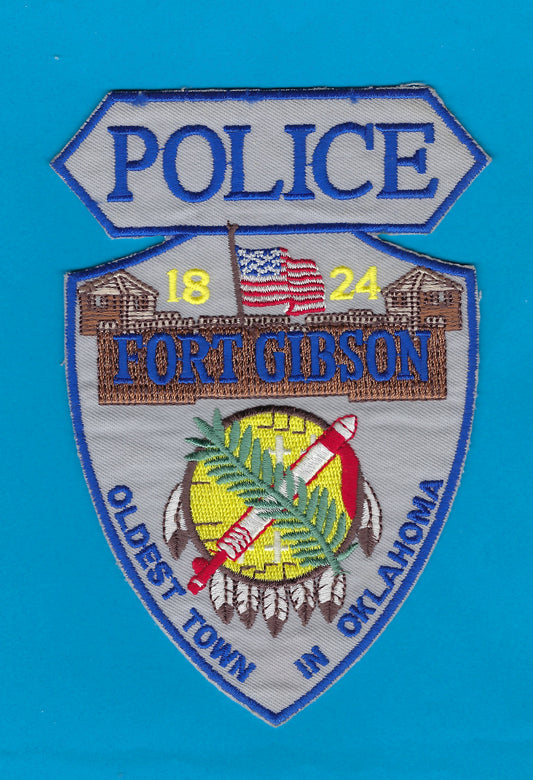 FORT GIBSON, OKLAHOMA POLICE DEPARTMENT 5.5 INCH EMBROIDERED PATCH BY PUBLIC SAFETY COLLECTIBLES.