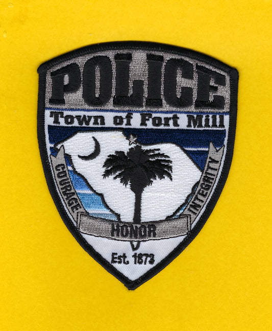 TOWN OF FORT MILL, SOUTH CAROLINA POLICE DEPARTMENT 5-INCH EMBROIDERED PATCH BY PUBLIC SAFETY COLLECTIBLES.